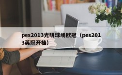 pes2013光明球场欧冠（pes2013英冠开档）