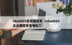 nba2019总决赛冠军（nba2019总决赛冠军是哪队?）