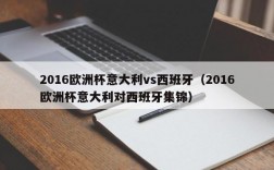 2016欧洲杯意大利vs西班牙（2016欧洲杯意大利对西班牙集锦）